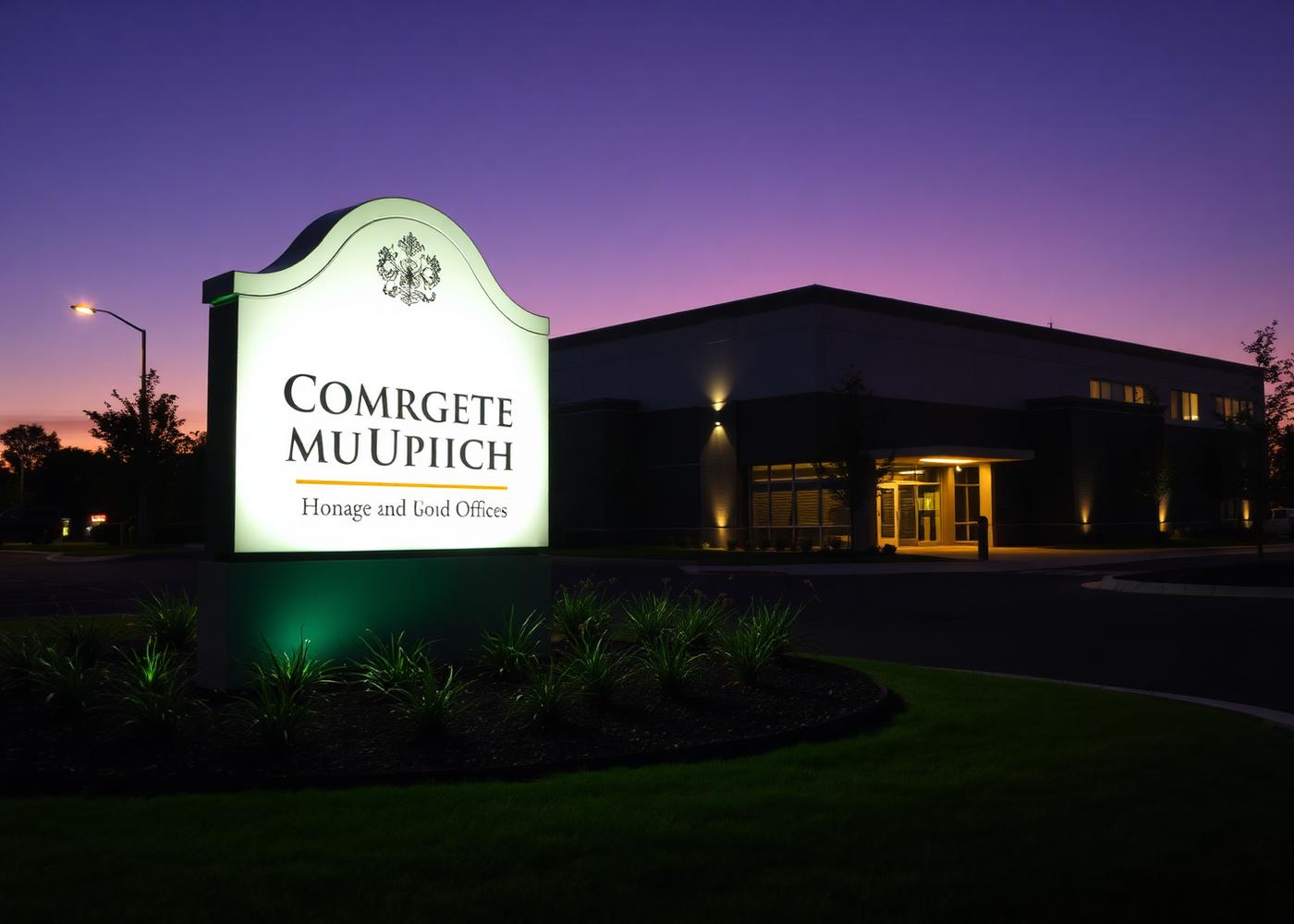 Illuminated monument sign